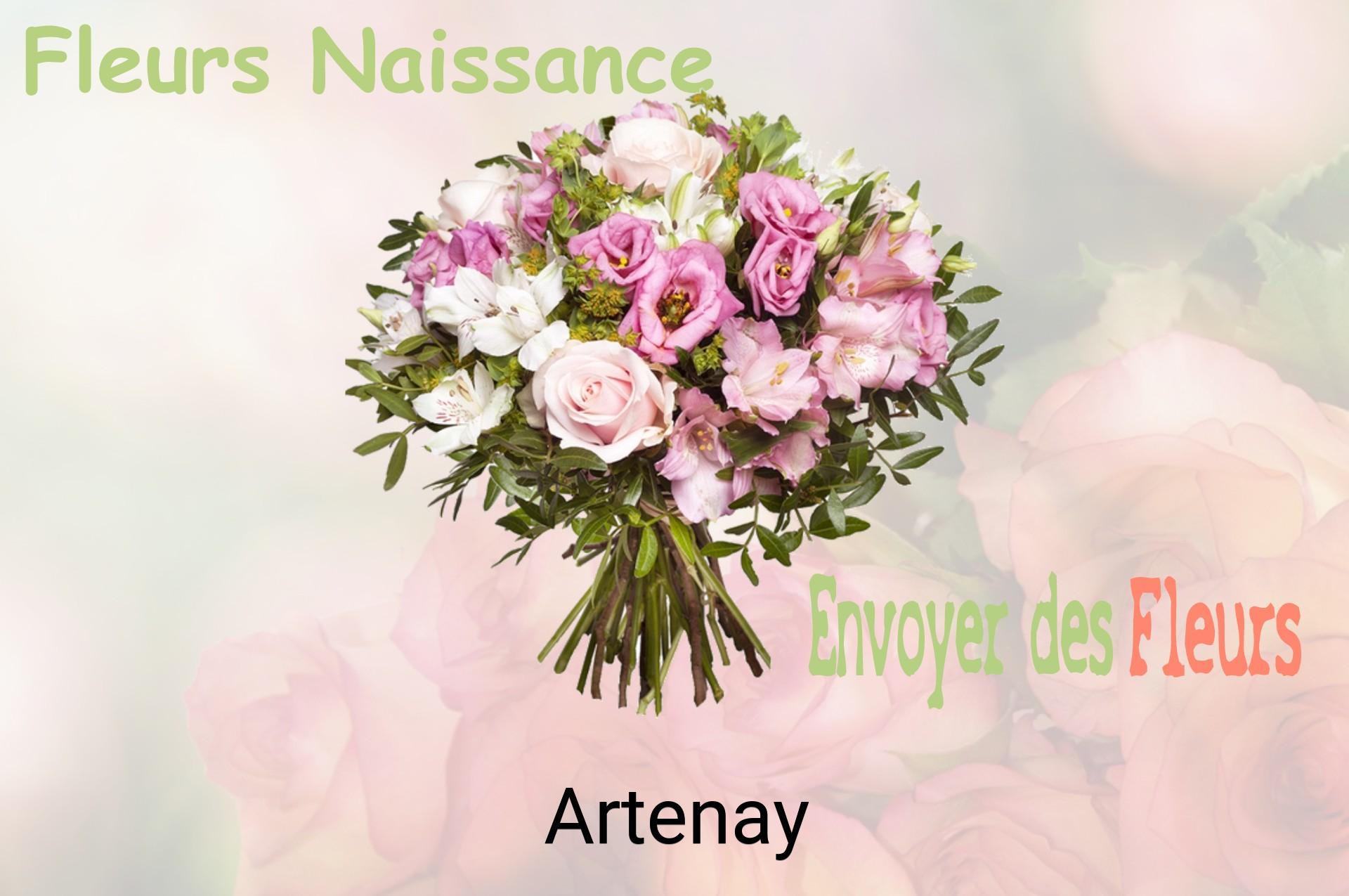 Bouquet de fleurs de naissance livré à Artenay